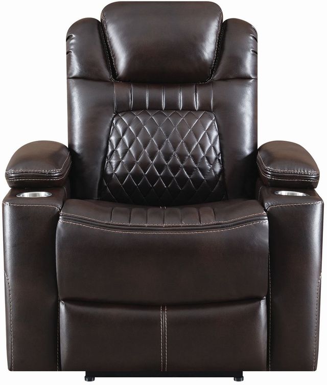 Coaster® Korbach 3-Piece Espresso Power Headrest Reclining Living Room Set-3
