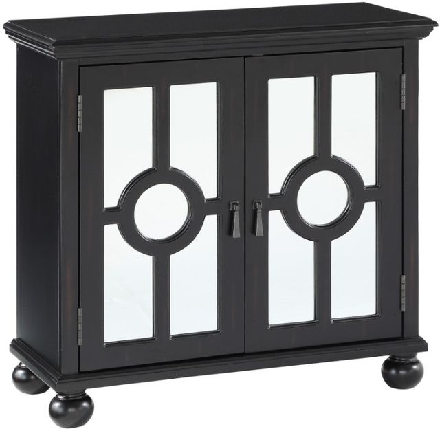 Homelegance® Polly Antique Black Accent Chest with Mirror-0
