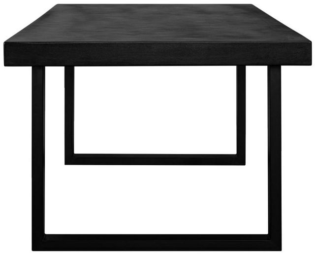 Moe’s Home Collection Jedrik Black Concrete Outdoor Dining Table with Metal Legs-2