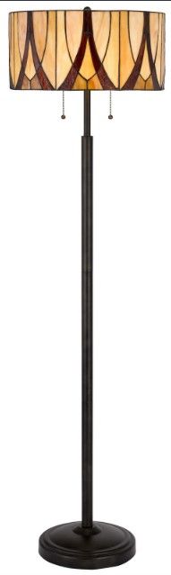 Cal® Lighting & Accessories Tiffany Antique Bronze Floor Lamp-1