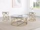 Coaster® Elise 3-Piece Mirror Top Occasional Table with Gold Base Set-5