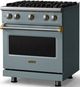 Viking® 5 Series 30" Novembery Sky Pro Style Gas (NG) Range with Brushed Brass Trim-2