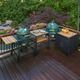 Big Green Egg Black Modular Nest Corner Unit For XLarge EGG-5