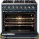 Viking® 5 Series 36" Squall Pro Style Dual Fuel (NG) Range with Brushed Brass Trim-1
