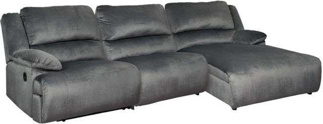 Signature Design by Ashley® Clonmel 3-Piece Charcoal Reclining Right-Arm Facing Sectional and Chaise-0
