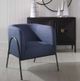 Uttermost® Jacobsen Aged Black/Denim Barrel Chair-1
