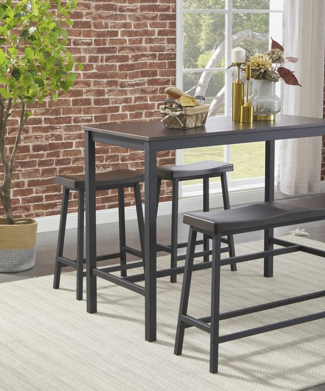 Signature Design by Ashley® Playden 4-Piece Black/Brown Counter Height Dining Table Set-2