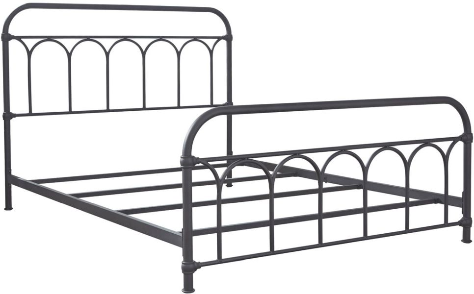 Signature Design by Ashley® Nashburg Black Queen Metal Rod Bed | Big ...