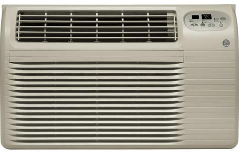 GE® 230/208 Volt Built In Heat/Cool Room Air Conditioner-Soft Gray-0
