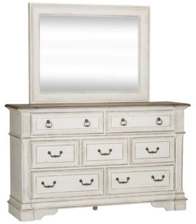 Liberty Furniture Abbey Park 3-Piece Antique White Queen Bed Set-1