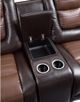 Homelegance® Briscoe Brown Manual Reclining Glider Loveseat-4