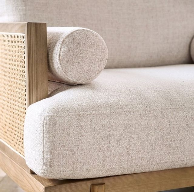 Furniture of America® Alesund Beige/Light Oak Accent Chair-2