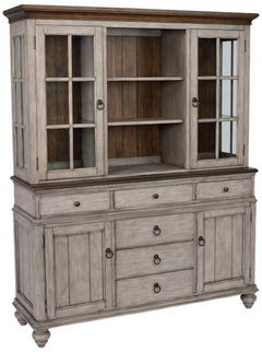 Flexsteel® Plymouth® Distressed Graywash Hutch