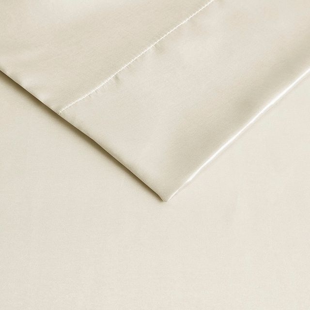 Olliix by Madison Park Essentials Satin 2-Piece Ivory Standard Pillow Case-1