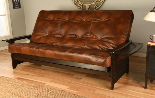 Kodiak Furniture Phoenix Oregon Trail Saddle/Espresso Queen Futon with Mattress-2