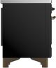 Ilve® Majestic III 36" Glossy Black Pro Style Induction Range with Triple Glass Door and Burnished Trim-4