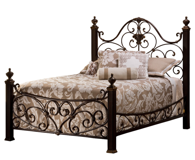 HH2 Home Mikelson Aged Antique Gold Queen Bed-0