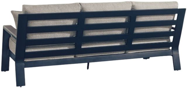 Signature Design by Ashley® Mabry Shores Driftwood/Navy Blue Aluminum/Fabric Outdoor Sofa-3