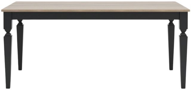 Signature Design by Ashley® Plazaton Grayish Brown Dining Table with Black Base-1