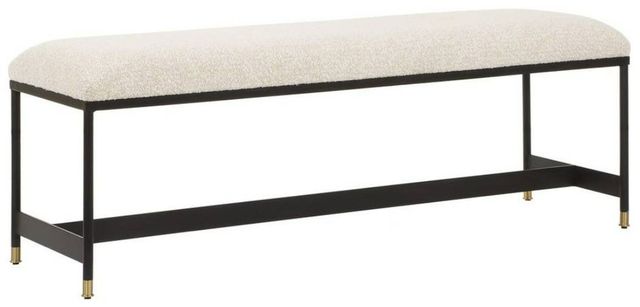 Uttermost® Halston Matte Black/Off-White Bench-0
