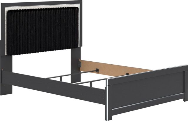 Signature Design by Ashley® Zuraleus 3-Piece Black Queen Upholstered Panel Bedroom Set-1