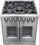FORNO® Capriasca 30" Stainless Steel Pro Style Dual Fuel Range-4