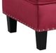 Elements International Tiffany Broadway Red Ottoman-1