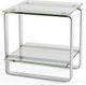 BDI Stream™ 1646 Glass Top Side Table with Tempered Glass Shelve -0