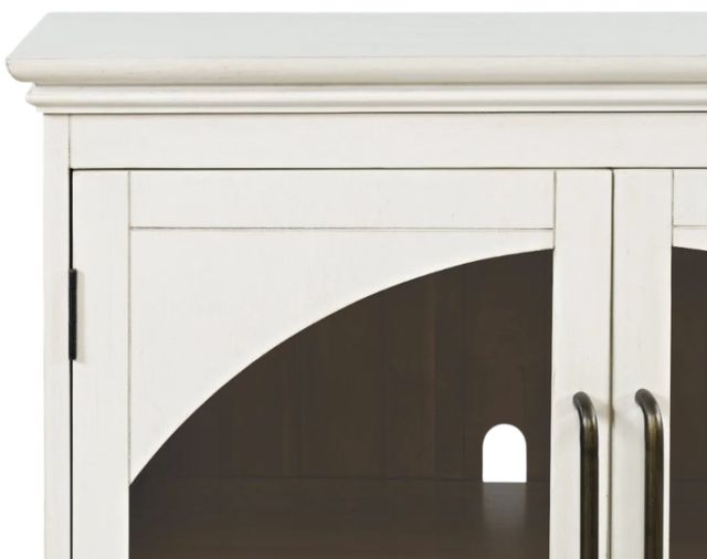 Jofran Inc. Archdale Antique White 2-Door Gothic Arch Accent Cabinet-4