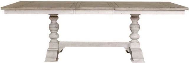 Liberty Furniture Whitney 7-Piece Antique Linen/Weathered Gray Trestle Table Set-2