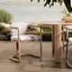 Classic Home Dawson Butterscotch Fabric/Wooden Outdoor Armchair-1