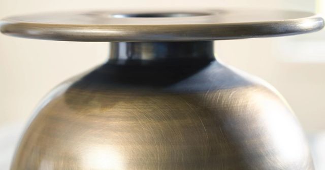 Signature Design by Ashley® Fedorleigh Antique Brass 12" Vase-2