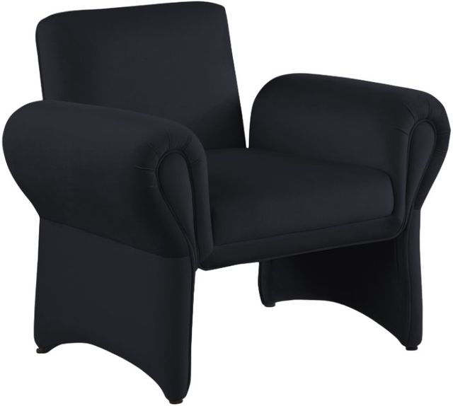 Meridian Furniture Fleurette Black Velvet Accent Chair-0