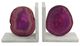 A & B Home 2-Piece Pink Agate and Marble Bookend Set-1