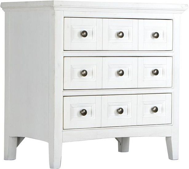 Magnussen Home® Heron Cove Chalk White 3-Drawer Nightstand-0