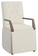 Fairfield® Customizable Entree Dining Straight Short Button Back Skirted Arm Chair-0