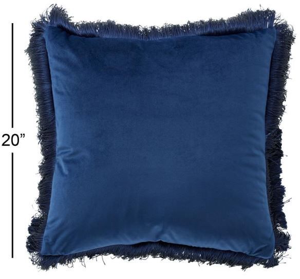 Deco Marche Blue Fabric Throw Pillow-2