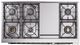 Ilve® Nostalgie II Series 48" Blue Gray Pro Style Dual Fuel Range-2