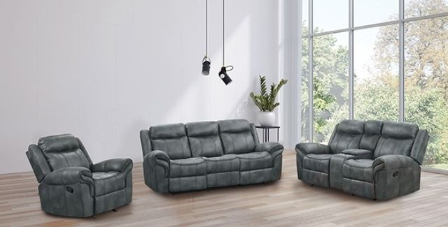 Furniture of America® Agata Dark Gray Glider Recliner-2