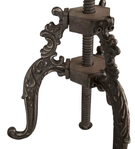 Home Trends & Design French Vintage Weathered Gray Adjustable Stool-1