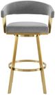 Armen Living Chelsea Anchor Gray/Gold Bar Stool-1