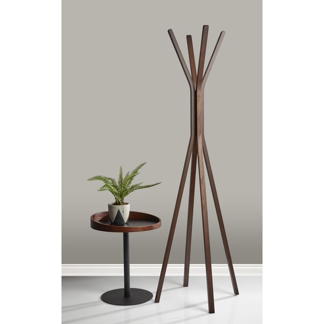 Adesso® Toby Walnut Oak Coat Rack-1