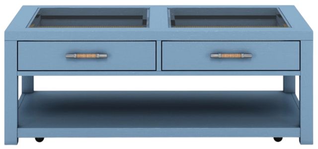 Riverside Furniture Rosalie Cabana Blue Cocktail Table-2