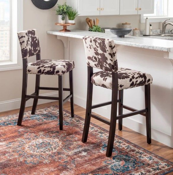Linon Corey Brown Bar Stool-1