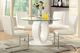 Furniture of America® Lodia II Glass Top Round Dining Table with White Base-1