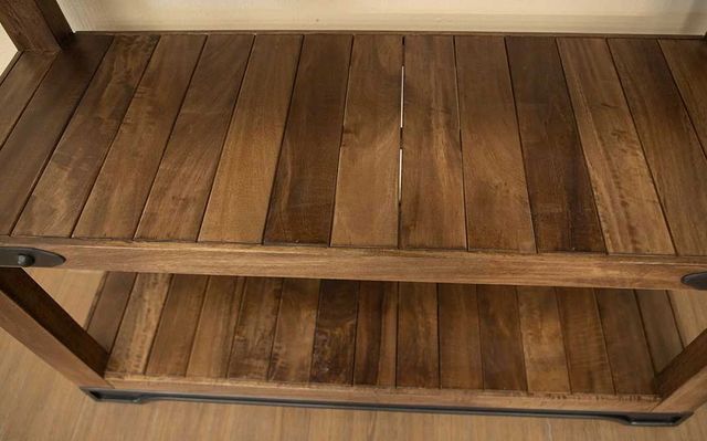 International Furniture Direct Parota Brown Bookcase-3