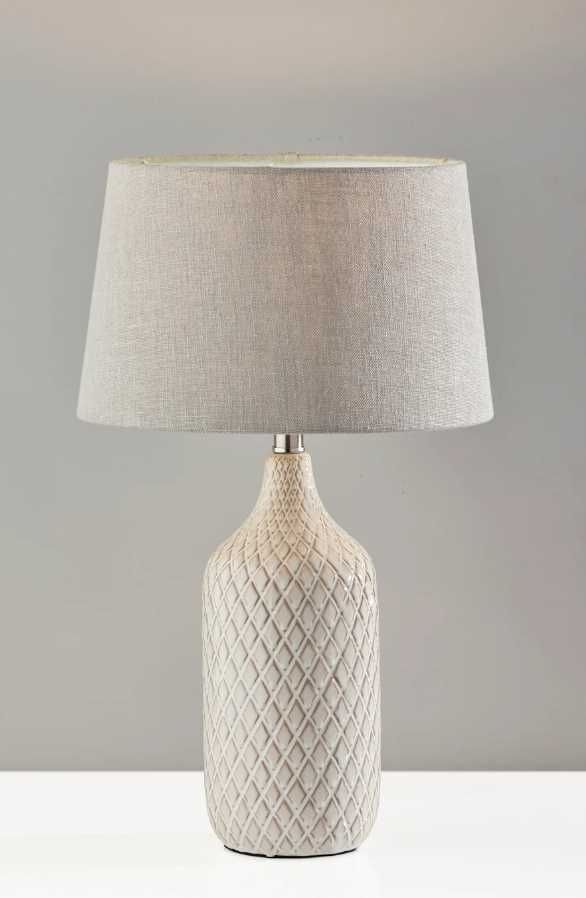 Adesso® Kathryn 2-Piece Grey/Natural/Off-White Table Lamp Set-1
