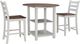 Powell® Vail 3-Piece Silver Birch/Wire Brushed Oak Counter Dining Set-0