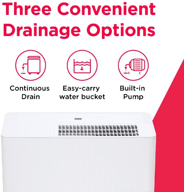 Frigidaire Built-In Pump 50 Pt. White Dehumidifier-3