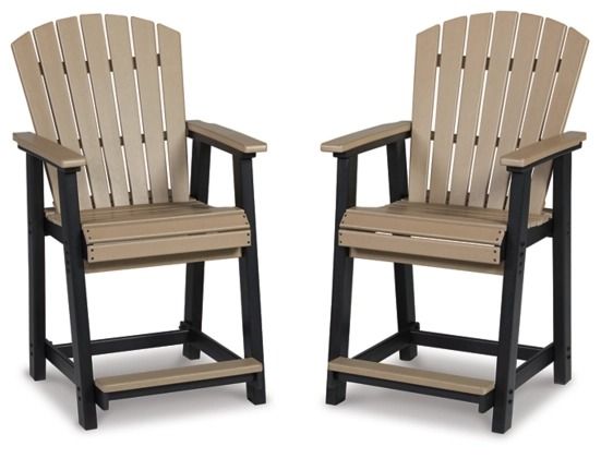 Signature Design by Ashley® Fairen Trail 3-Piece Black/Driftwood Outdoor Dining Set-2